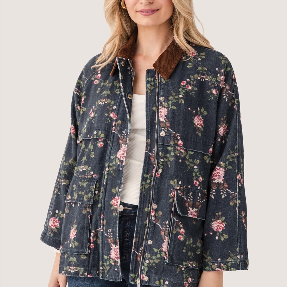 Raisonnel Floral Barn Core Coat NWT